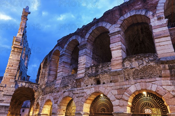 The Verona Arena on Piazza Bra in Verona Verona, Veneto, Italy