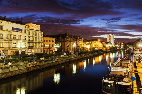 Architecture of Bydgoszcz along Brda River Bydgoszcz, Kuyavian-Pomeranian, Poland