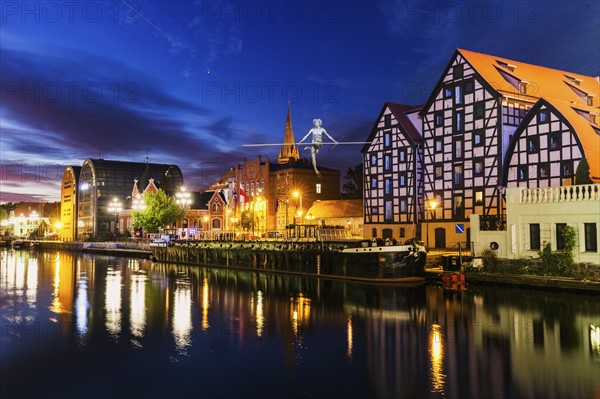 Architecture of Bydgoszcz along Brda River Bydgoszcz, Kuyavian-Pomeranian, Poland