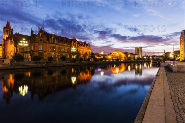 Architecture of Bydgoszcz along Brda River Bydgoszcz, Kuyavian-Pomeranian, Poland