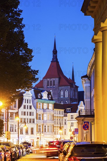 St Mary's Church and architecture of Rostock Old Town Rostock, Mecklenburg-Vorpommern, Germany