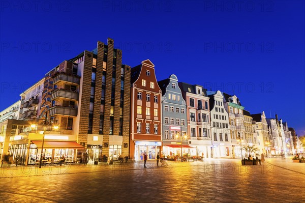 Architecture of Old Town in Rostock Rostock, Mecklenburg-Vorpommern, Germany