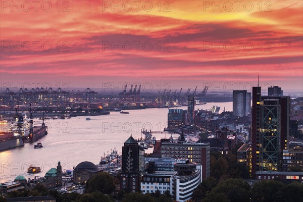 Port of Hamburg and St Pauli architecture Hamburg, Germany