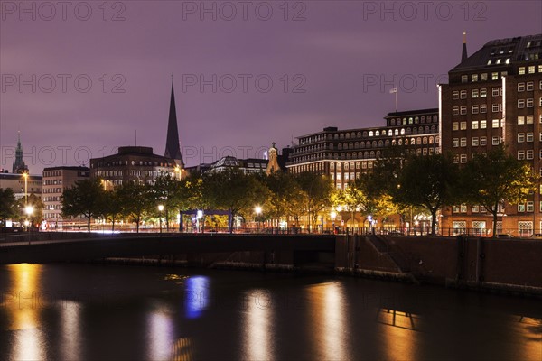 Architecture of Hamburg at sunrise Hamburg, Germany