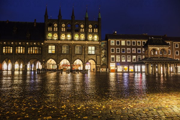 Town Hall on Coal Market Square Lubeck, Schleswig-Holstein, Germany