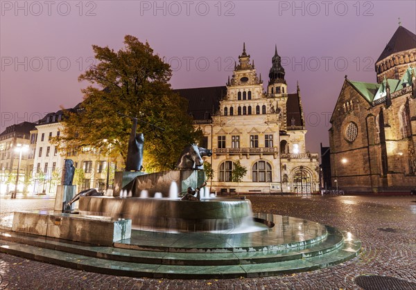 Fountain Poseidon on Domshof Plaza in Bremen Bremen, Germany