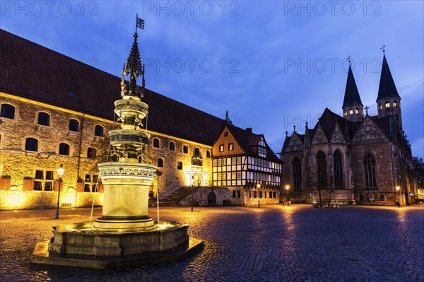 Fountain on Altstadtmarkt in Braunschweig Braunschweig (Brunswick), Lower Saxony, Germany