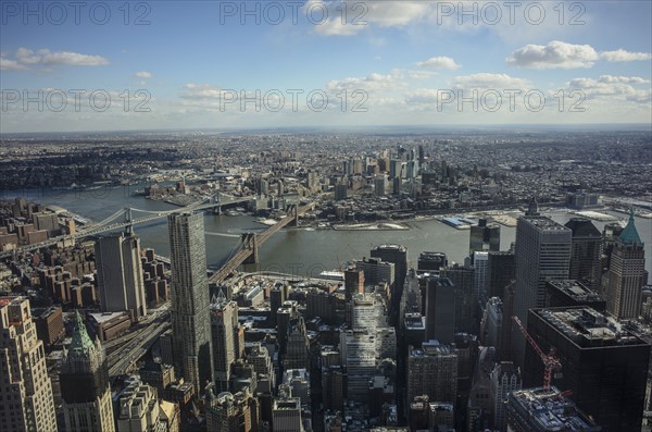 Aerial view of downtown district