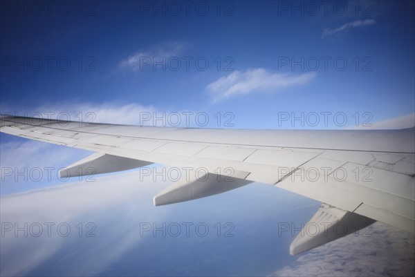 Cropped image of airplane in sky