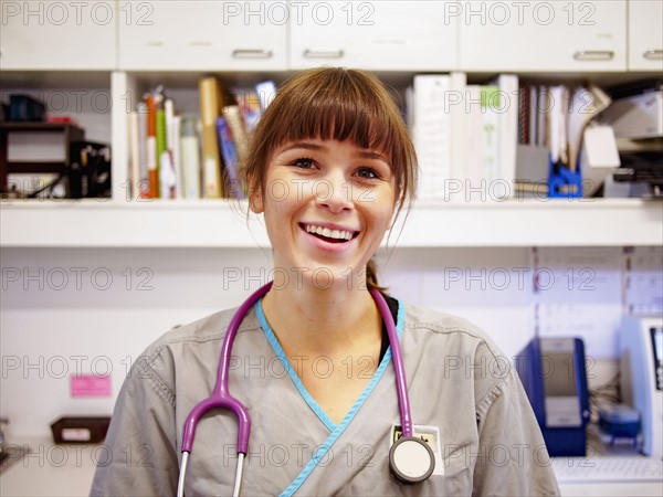 Portrait of vet with stethoscope