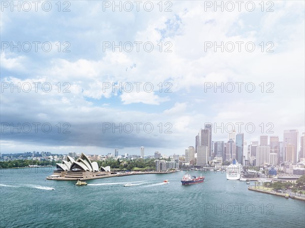 Sydney Opera House on cloudy day