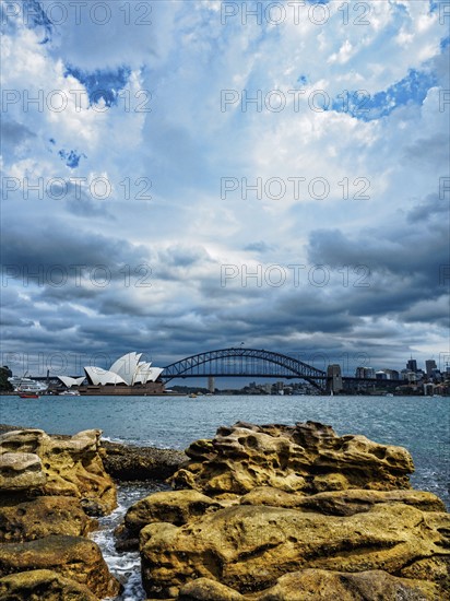 Sydney Opera House on cloudy day