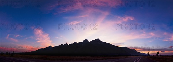 Sunset over mountains