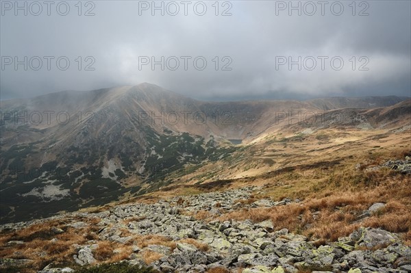 Cloudscape over mountains