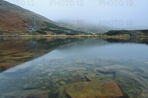 Rocks in clear water