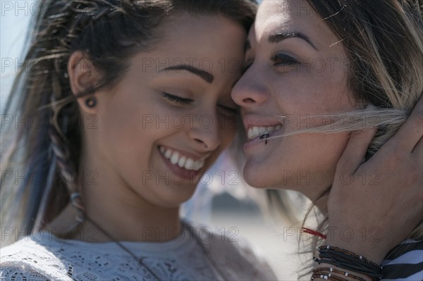 Smiling young women.