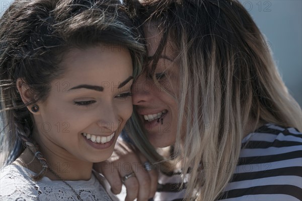 Smiling young women.