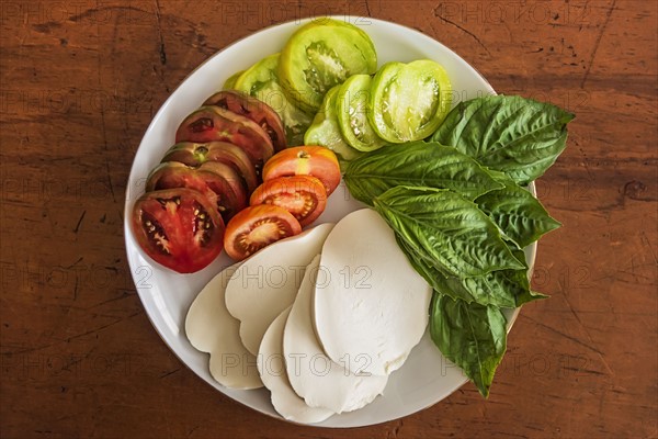 Caprese salad on plate