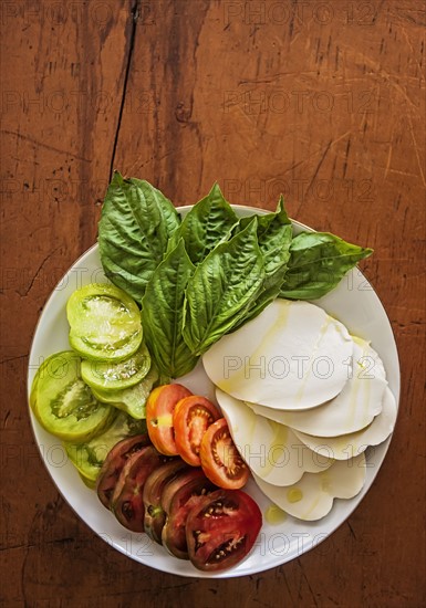 Caprese salad on plate