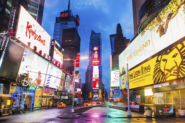 New York City, Times Square, Neon lights and ads of Times Square