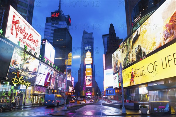 New York City, Times Square, Neon lights and ads of Times Square
