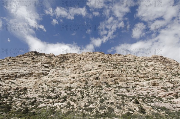 Nevada, Red Rock Canyon, Blue sky over rock mountain