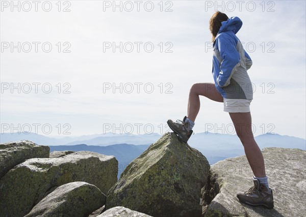 Woman looking at landscape