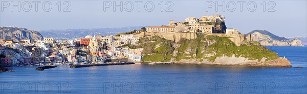 Italy, Campania, Naples, Panorama of Procida Island