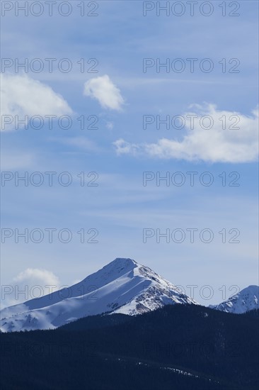 Colorado, Snowy Byers Peak and clouds