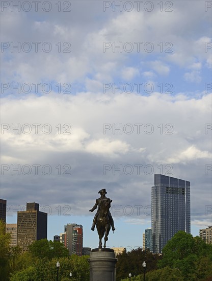 Massachusetts, Boston, Statue of George Washington