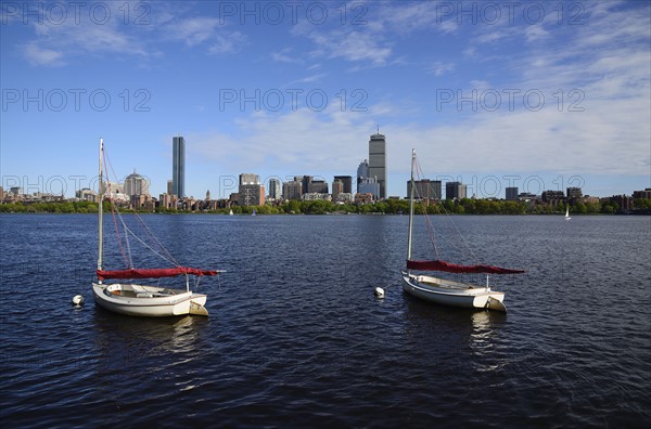 Massachusetts, Boston, Boats on Charles river