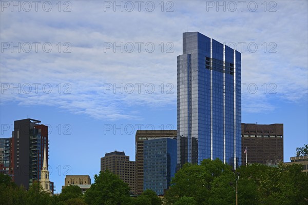 Massachusetts, Boston, Urban scene with Boston Millennium Tower