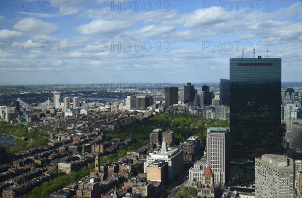 Massachusetts, Boston, Urban scene with office buildings