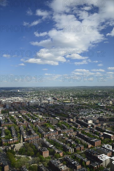 Massachusetts, Boston, South End, High angle view of South End