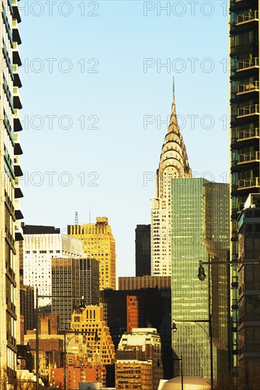 USA, New York State, New York City, Cityscape with Chrysler Building