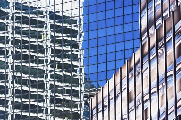 USA, New York State, New York City, Reflection in modern skyscraper