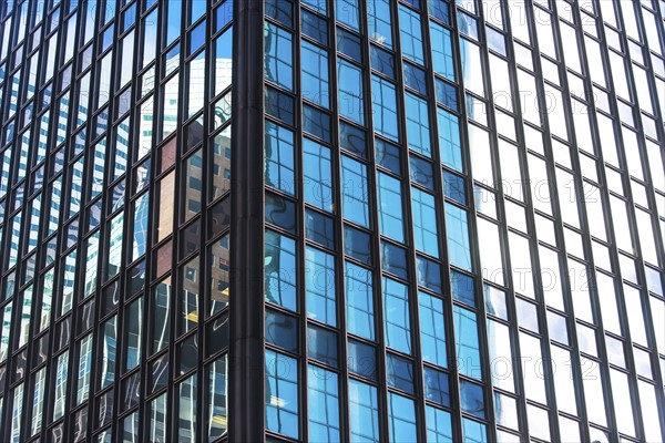 USA, New York State, New York City, Reflection in modern skyscraper