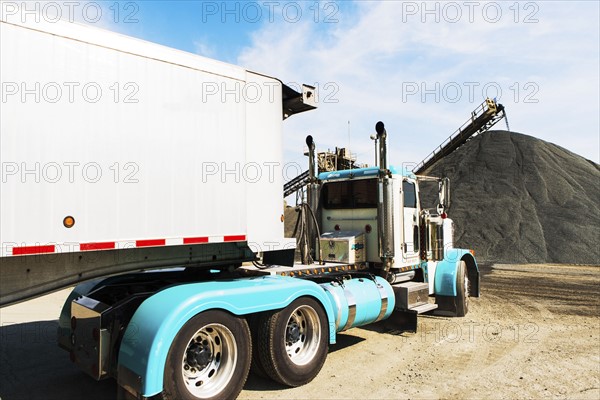 Truck in gravel quarry