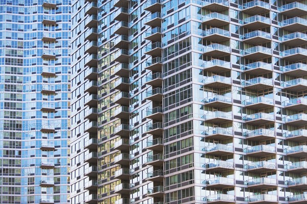 USA, New York State, New York City, Manhattan, Facade of modern buildings