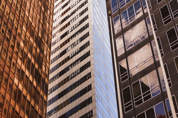 USA, New York State, New York City, Manhattan, Low angle view of office buildings