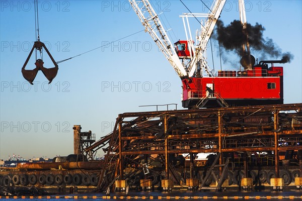 Crane in commercial dock