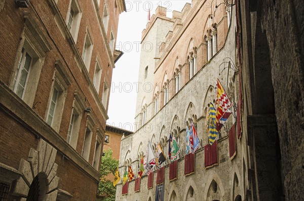 Italy, Siena, View of street in old town