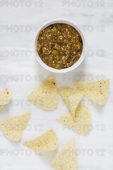 Chips with tomato sauce