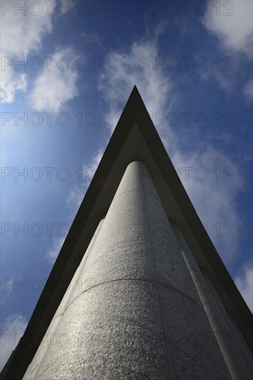 USA, Colorado, Denver, Angular Building in sunlight