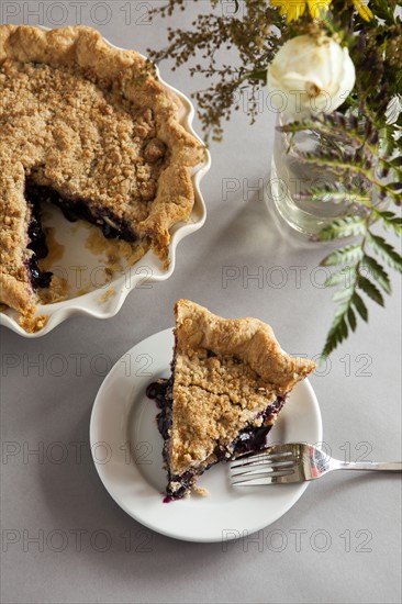 Homemade blueberry cake