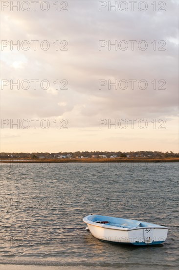 Empty boat in water