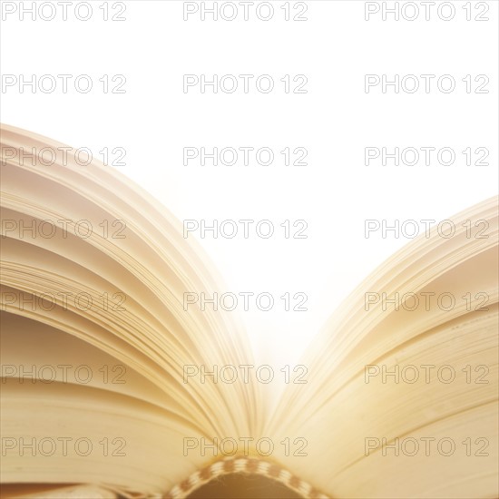 Close-up of open book.