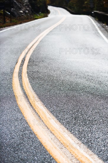 Empty mountain road