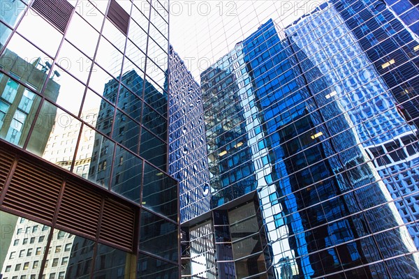 USA, New York, Reflections in office buildings