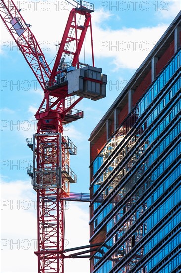 USA, New York, Glassy office building